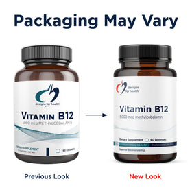 Pastilles B12 Designs for Health avec emballage ouvert