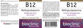 Pastilles B12 Methylcobalamin de Bioclinic Naturals dans un environnement naturel