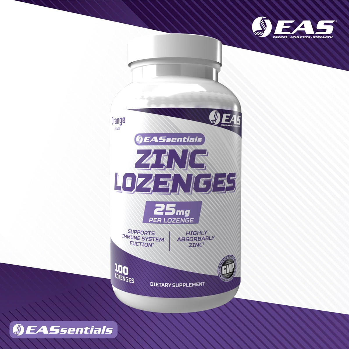 Pastilles de Zinc EAS sur fond blanc, présentation de l'emballage
