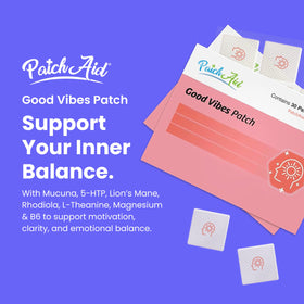 Patch Aid Patch Good Vibes vue arrière montrant les ingrédients