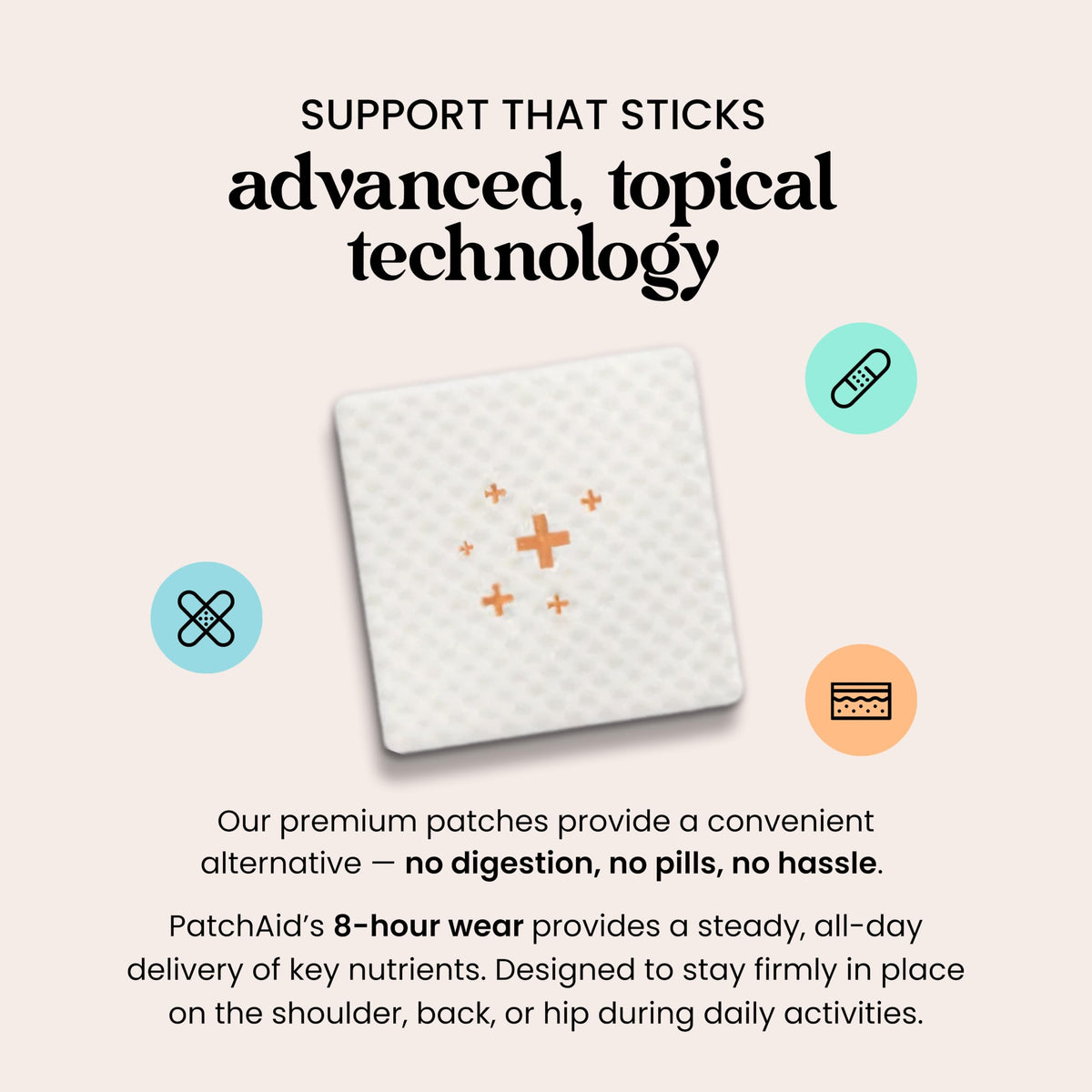 Patch Aid Patch Multivitamin 30 Jours application sur le dos