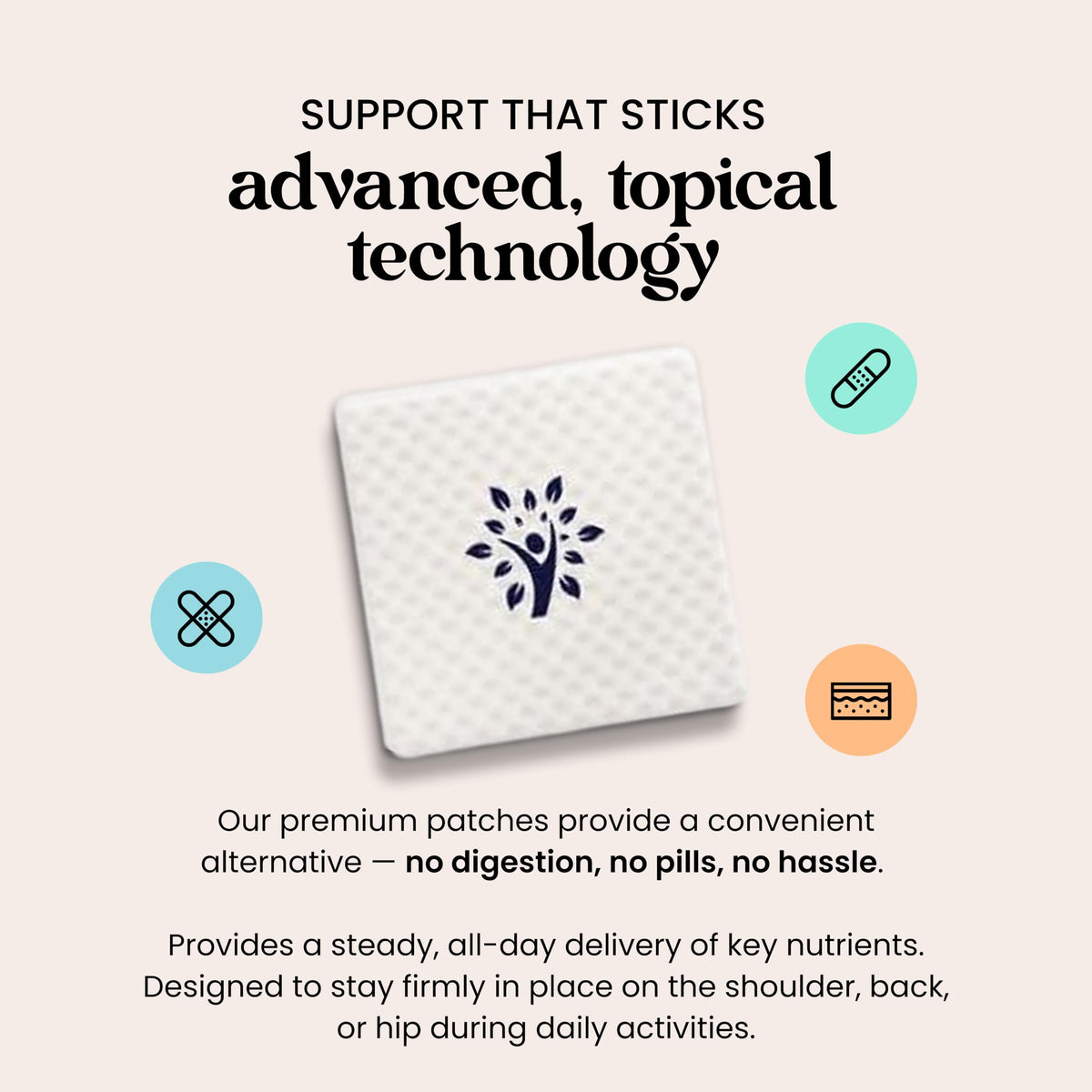 Patch Aid Patch NAD+ 30 jours, plusieurs patches portés