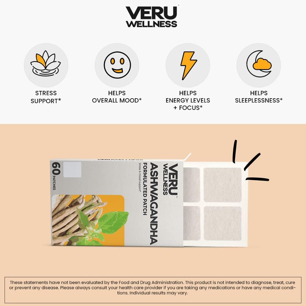 Patch Ashwagandha Veru Wellness application sur la peau