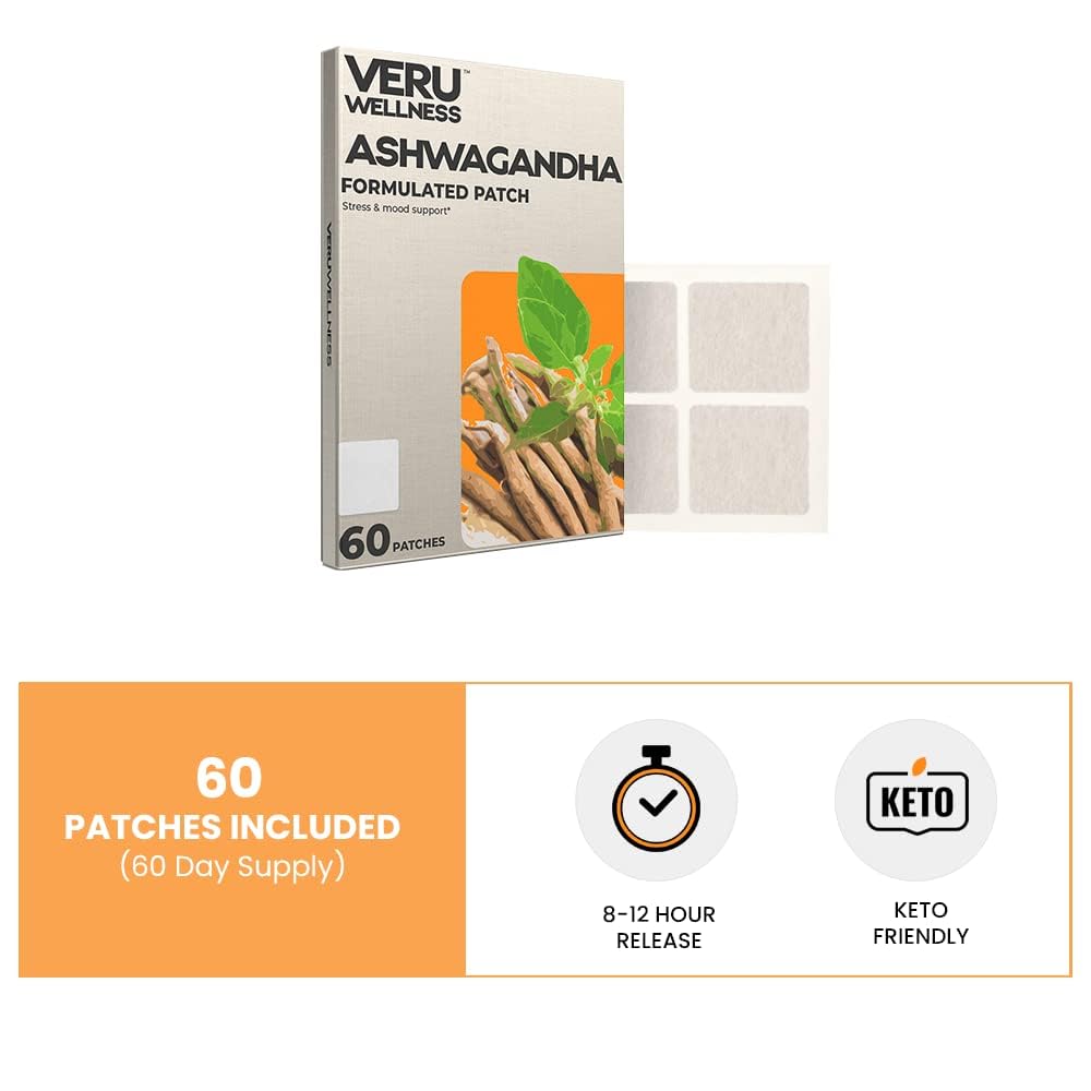 Patch Ashwagandha Veru Wellness sur fond blanc