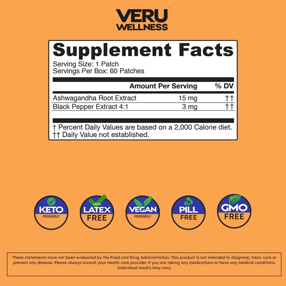 Patch Ashwagandha Veru Wellness sur le bras