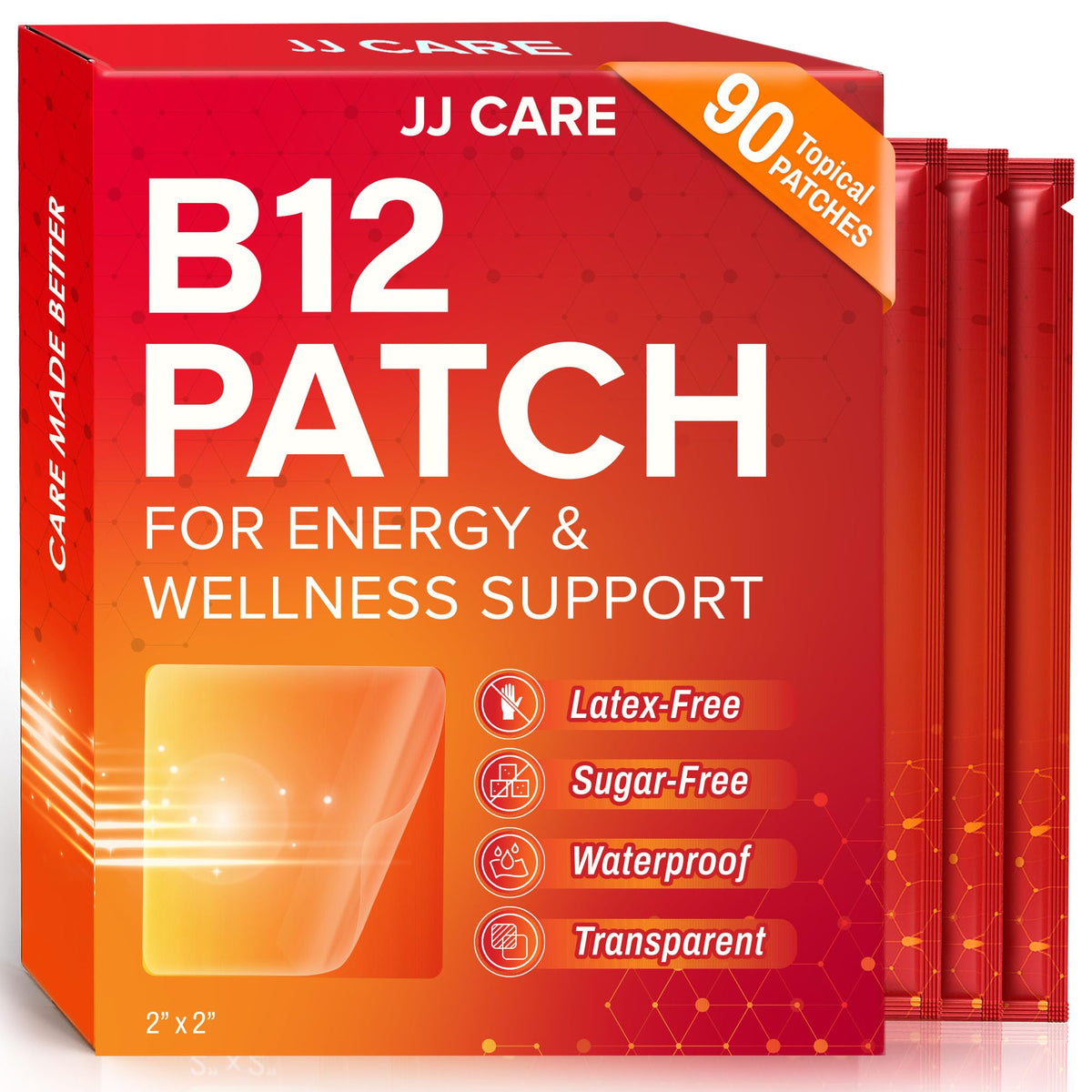 Patch B12 JJ CARE 90 unités vue de face
