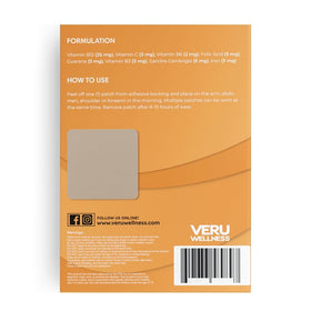 Patch B12 Veru Wellness posé sur la peau