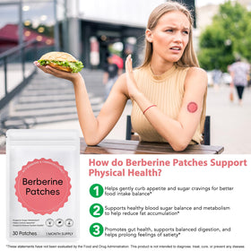 Patch de berbérine avec indication de l'utilisation pendant 8 heures