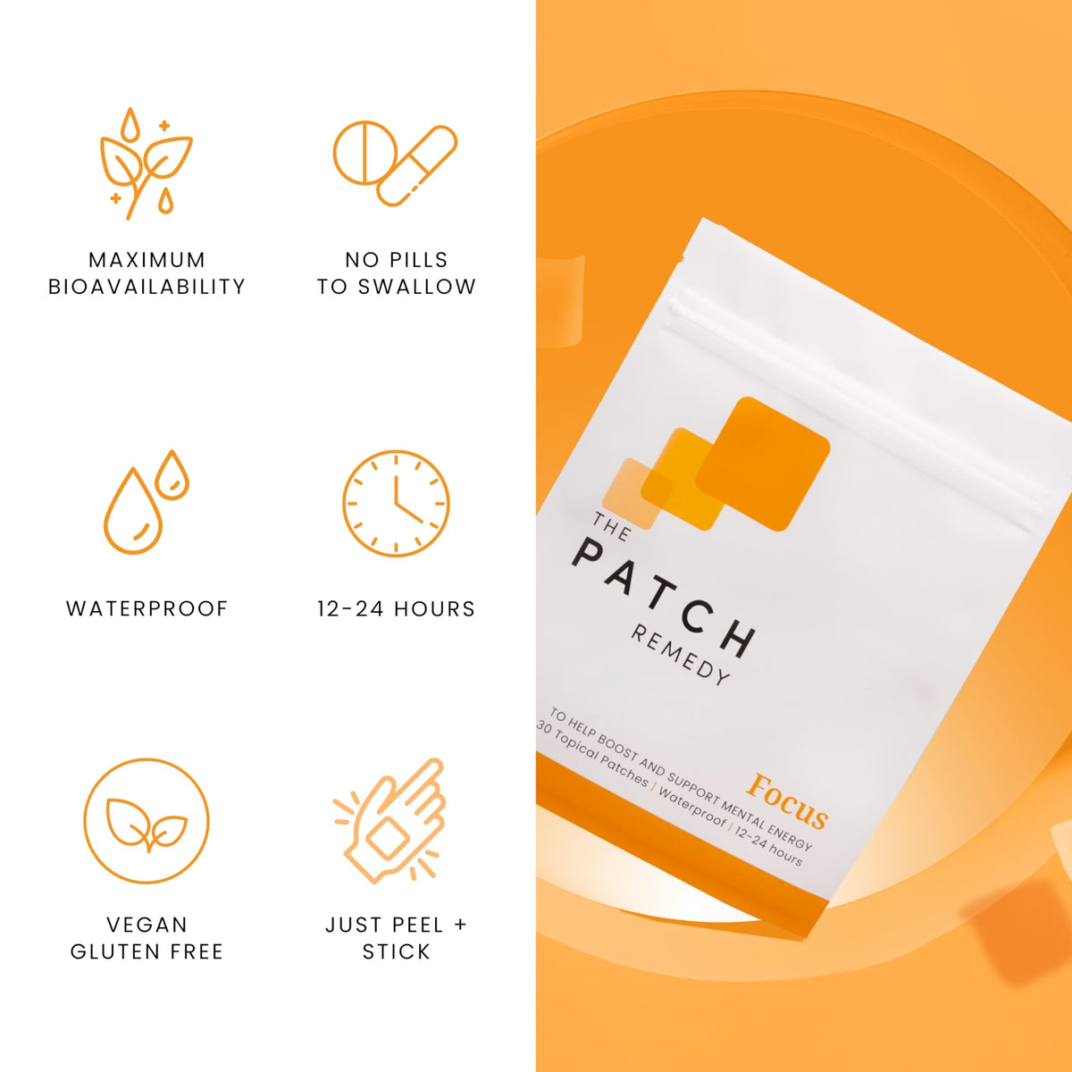Patch de Concentration The Patch Remedy en utilisation au travail
