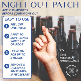 Patch de nuit Laki Naturals appliqué sur le poignet