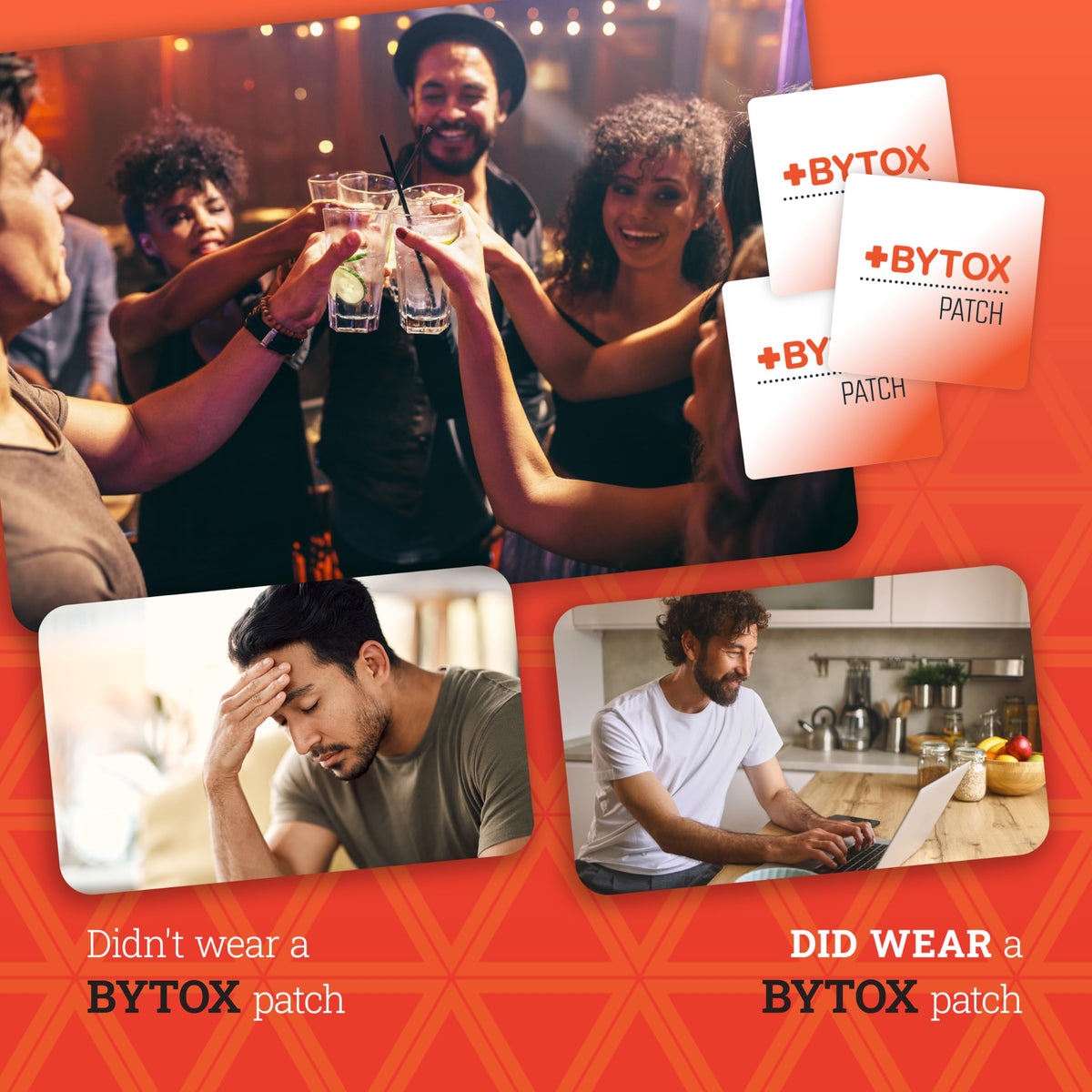 Patch de récupération Bytox appliqué sur la peau