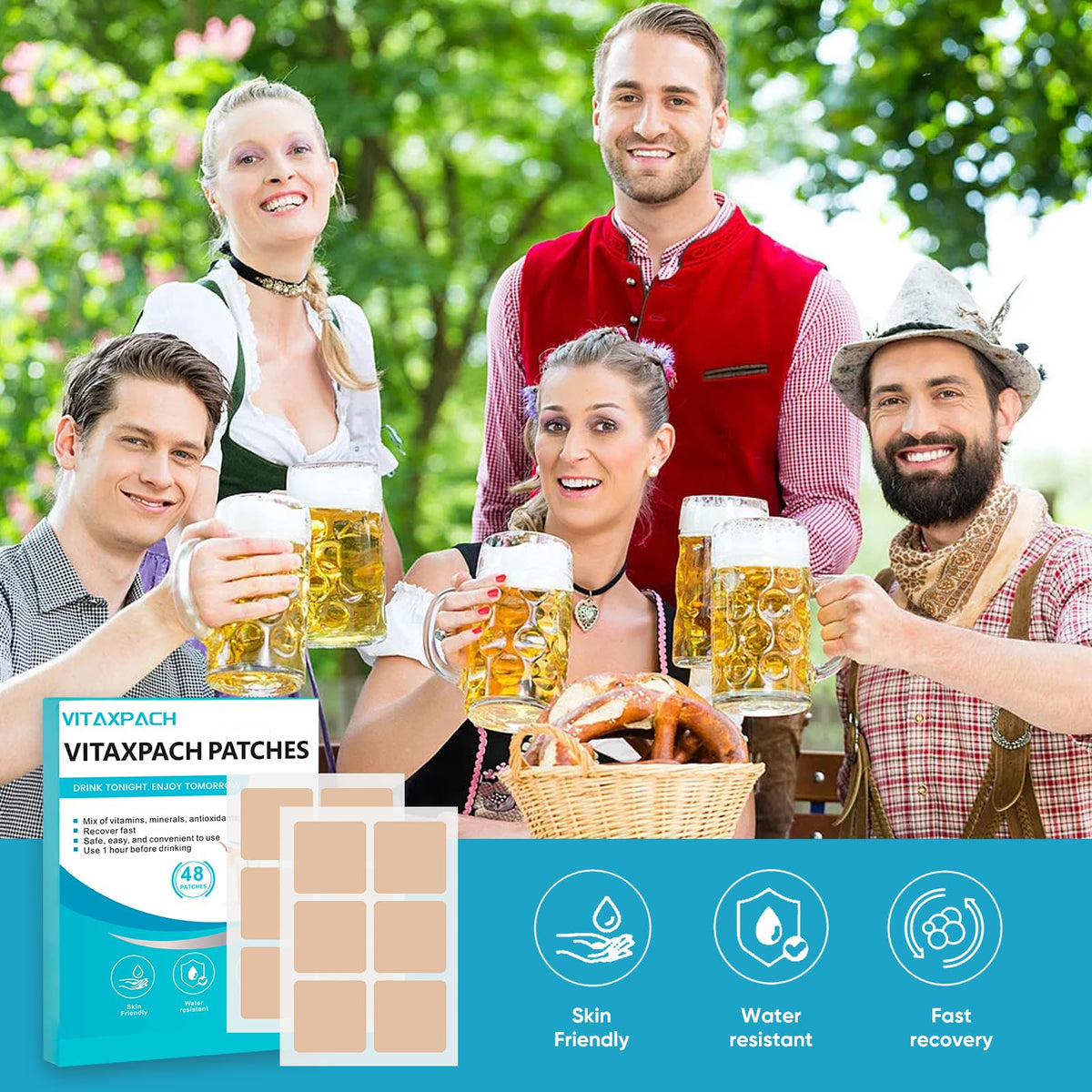 Patch de récupération Vitaxpach en milieu festif