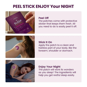Patch de sommeil Adellina appliqué sur la peau