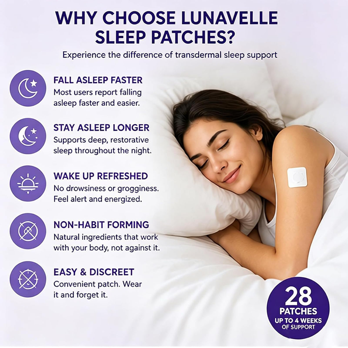Patch de sommeil frsba sur peau propre