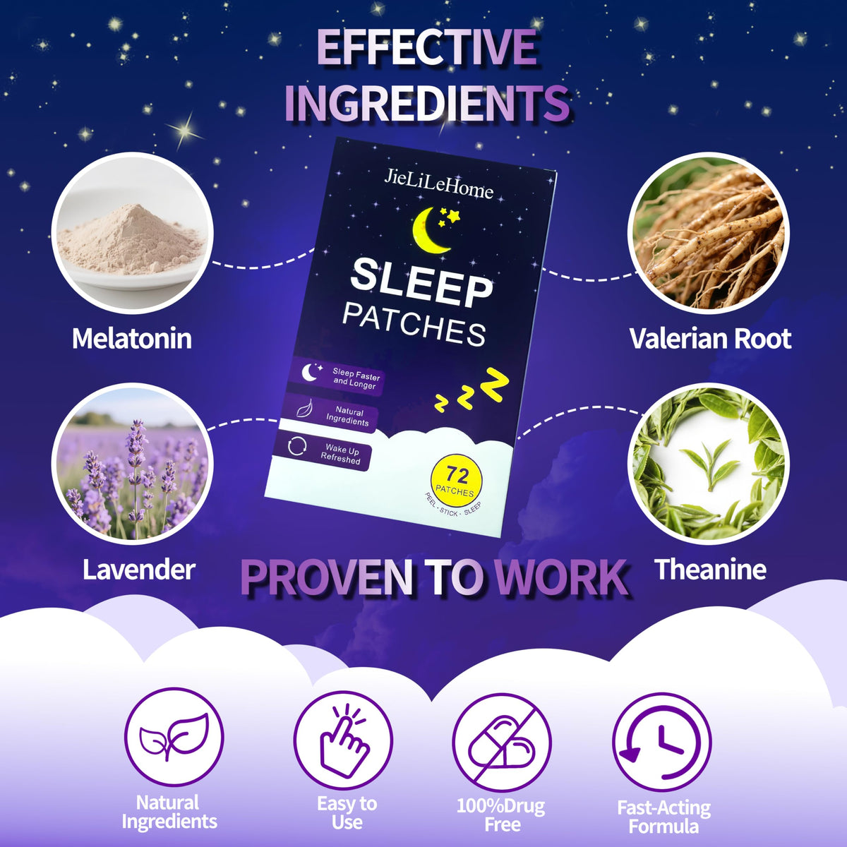 Patch de sommeil JieLiLeHome sur une surface propre