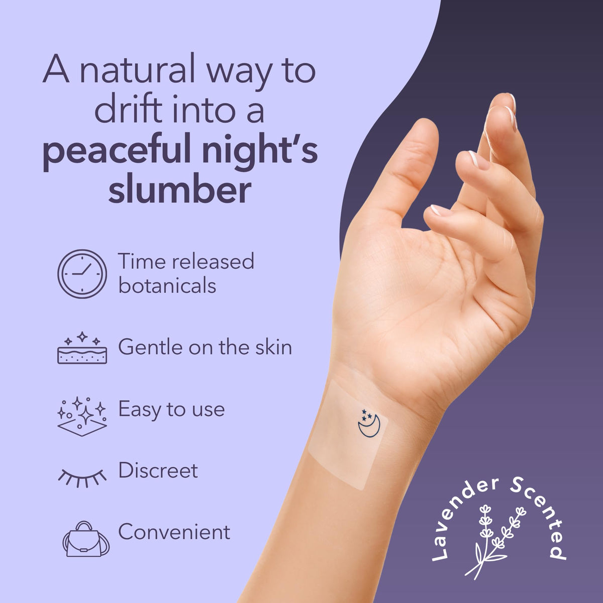 Patch de sommeil Laki Naturals avec parfum de lavande