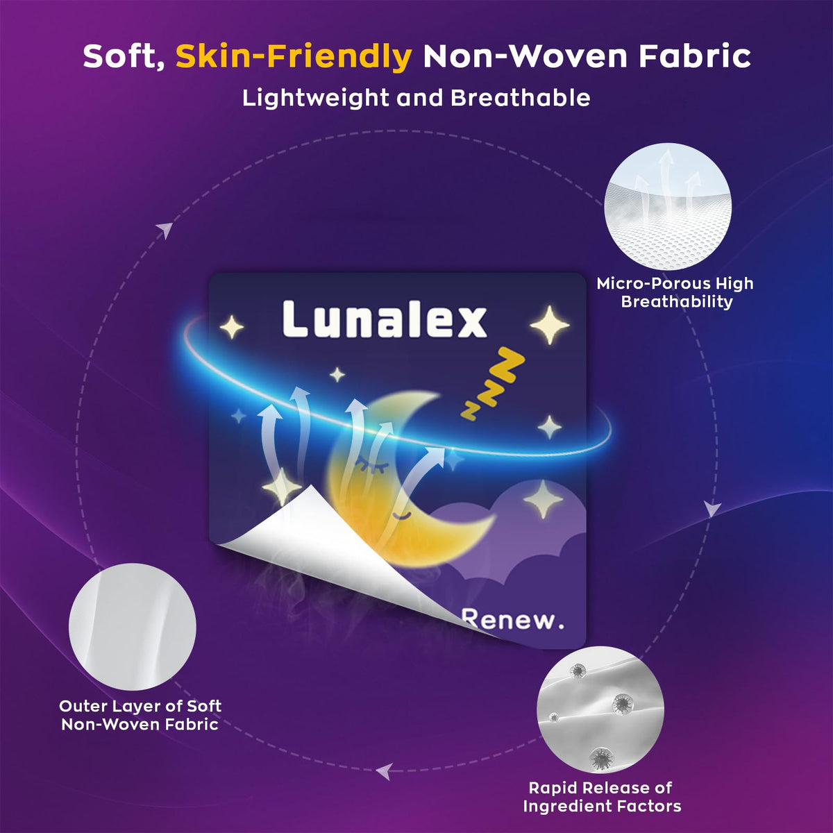 Patch de sommeil Lunalex appliqué sur le poignet