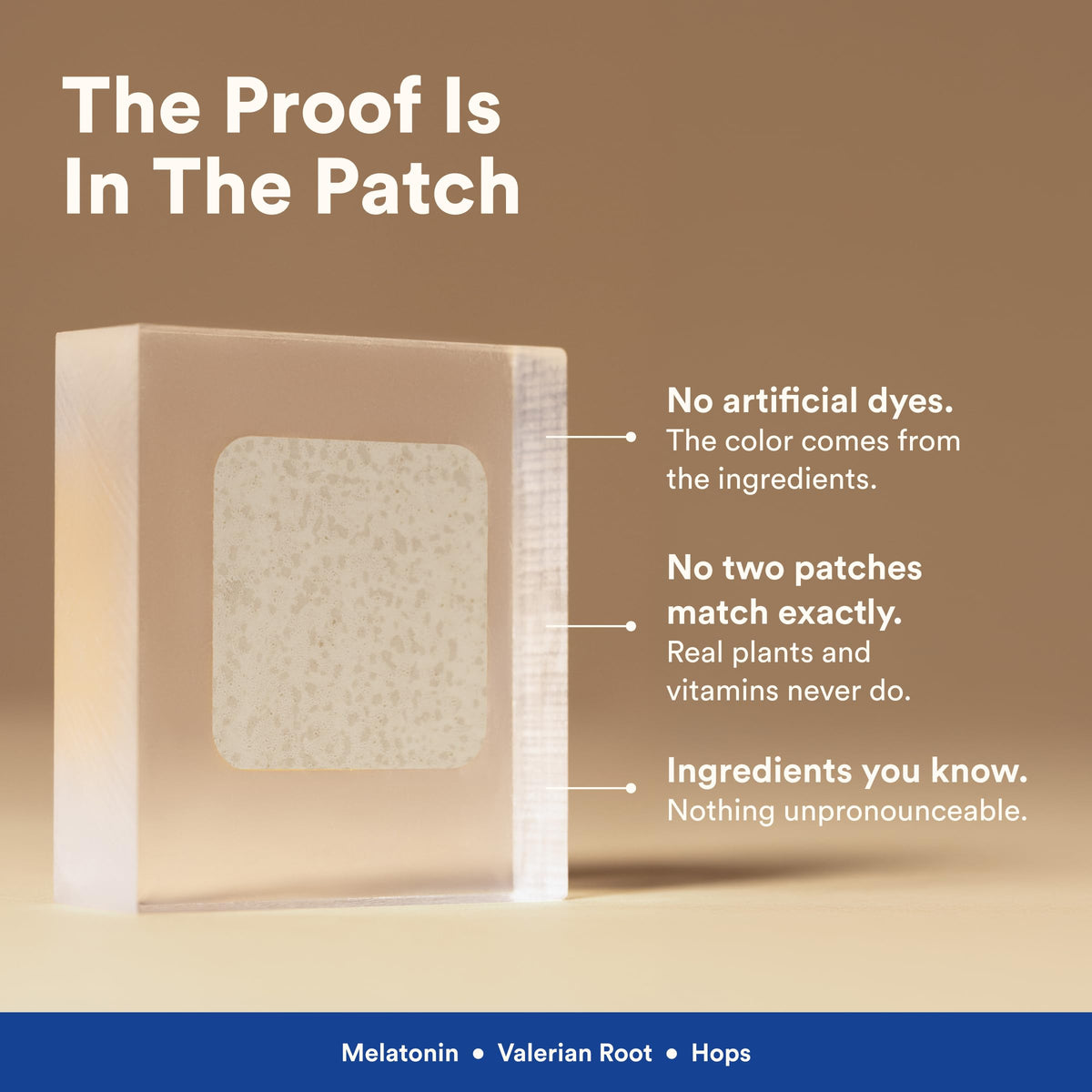 Patch de sommeil The Good Patch sur une main