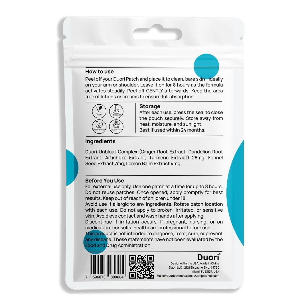 Patch de soutien daily DUORI avec instructions d'utilisation