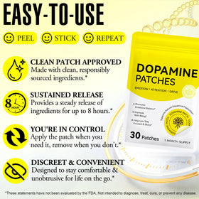 Patch Dopamine WELOSUER avec mise en avant des ingrédients
