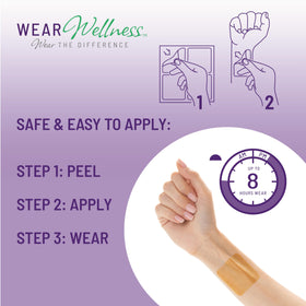Patch Film Wear Wellness appliqué sur la peau