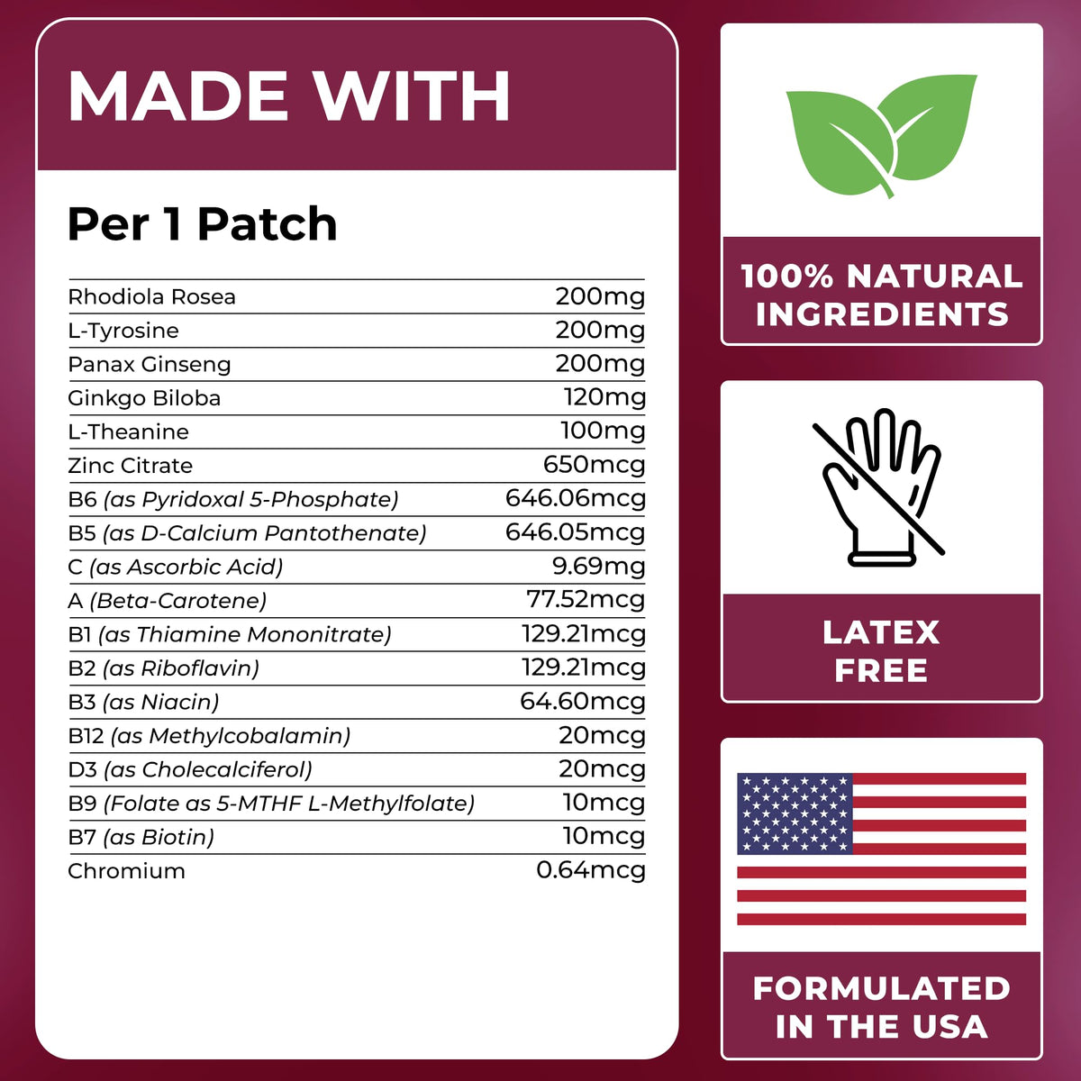 Patch Ledisa Focus sur la peau, application facile