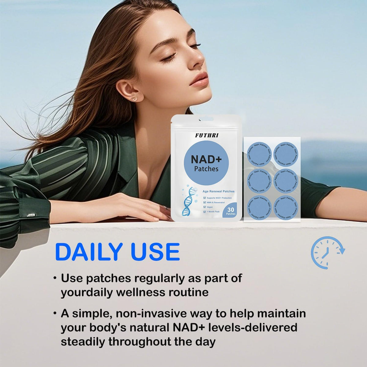 Patch NAD+ FUTHRI avec CoQ10 et Nicotinamide
