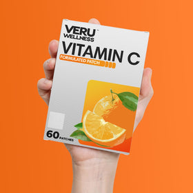 Patch quotidien à la vitamine C Veru Wellness application sur peau