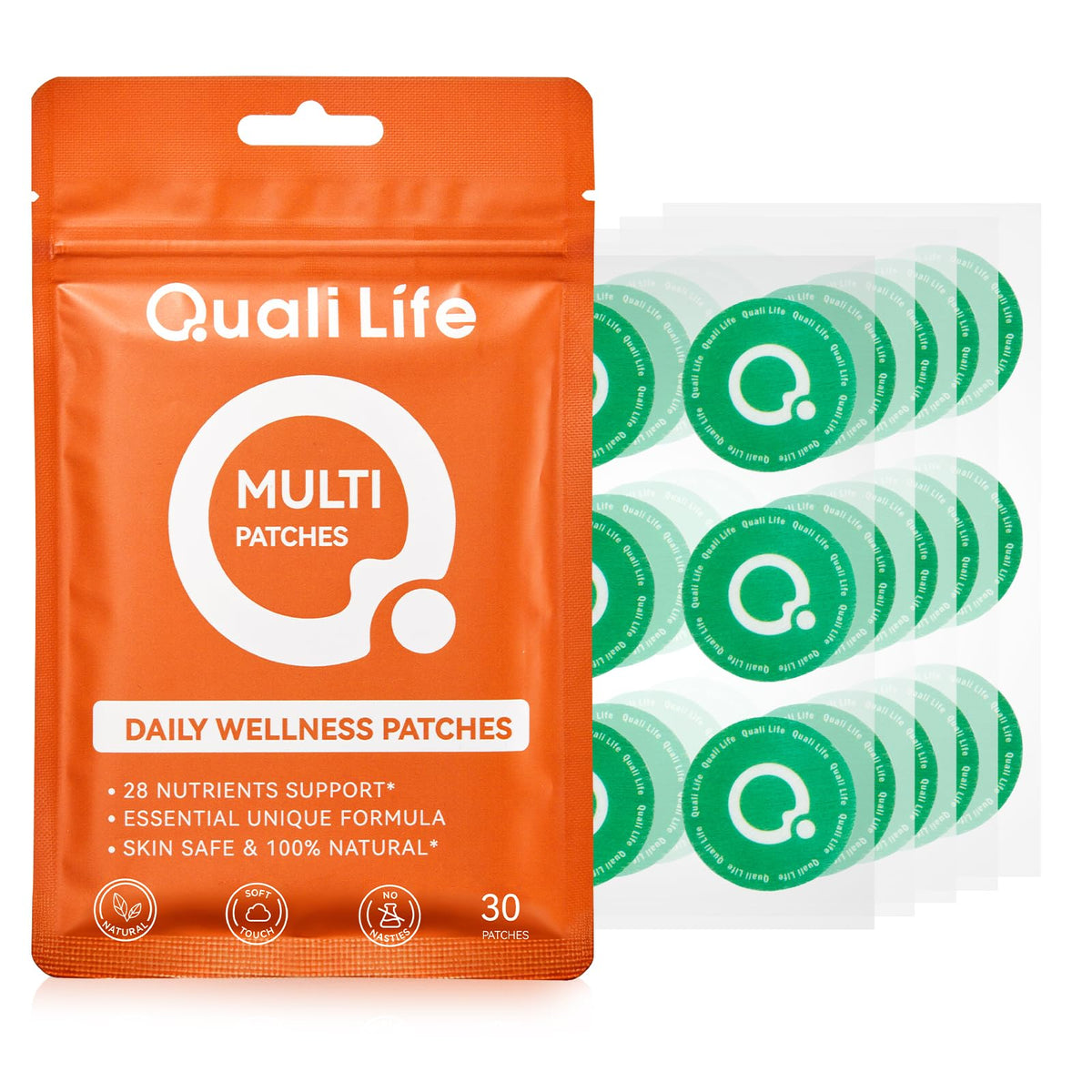 Patch topique QualiLife Multi Plus avec D3 et K2, emballage avant