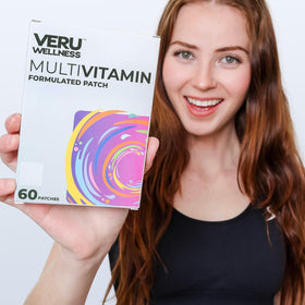 Patch Veru Wellness appliqué sur la peau