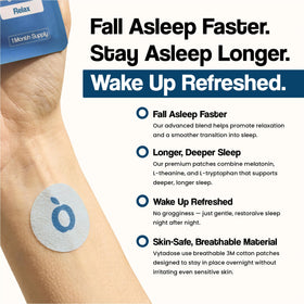 Patch Vytadose de sommeil sur une peau