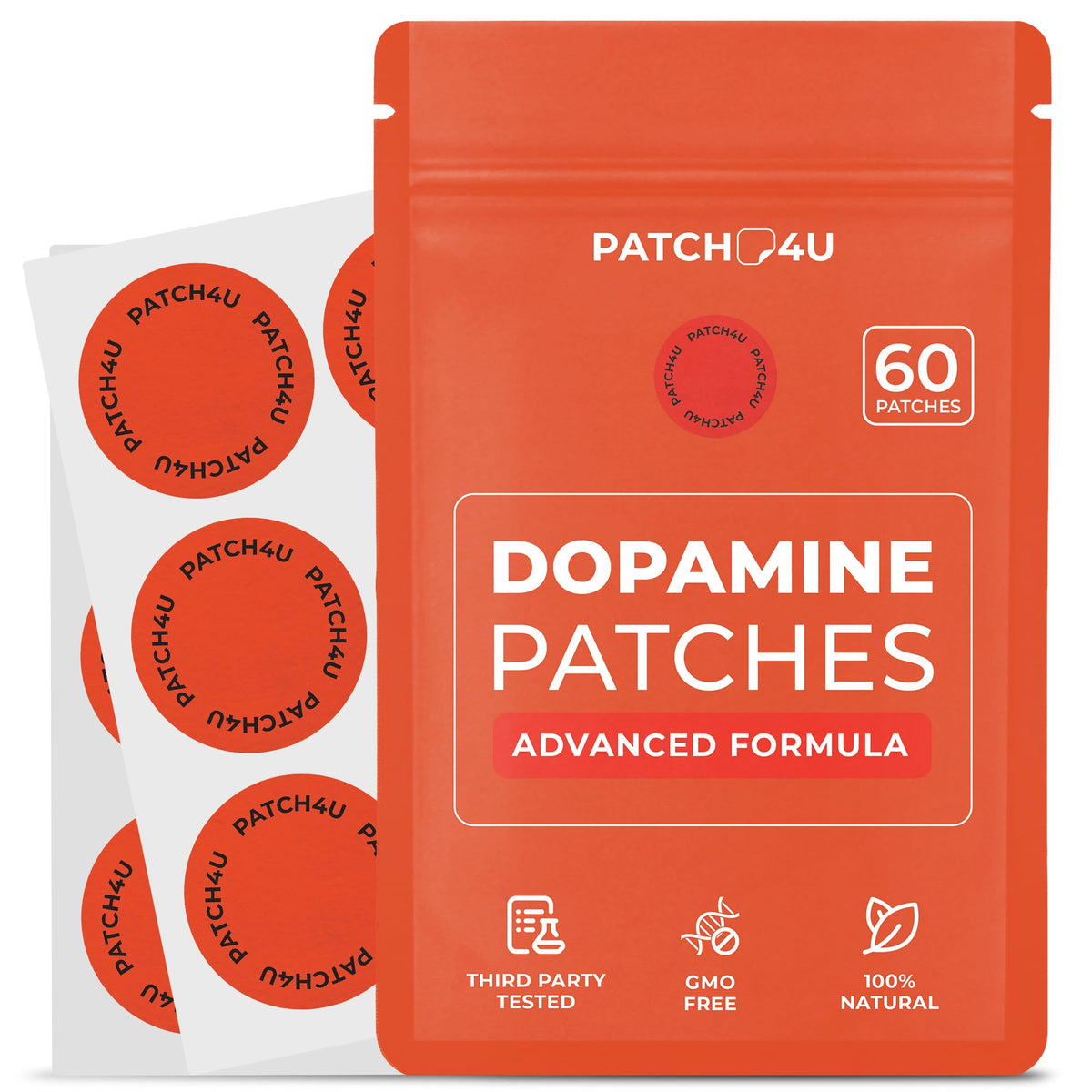 PATCH4U Patches de Dopamine vue avant avec design coloré