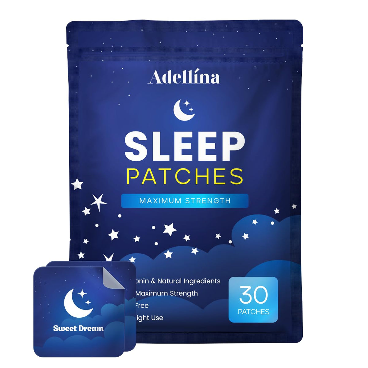 Patches Adellina Bien-Être Naturels - vue avant avec design doux