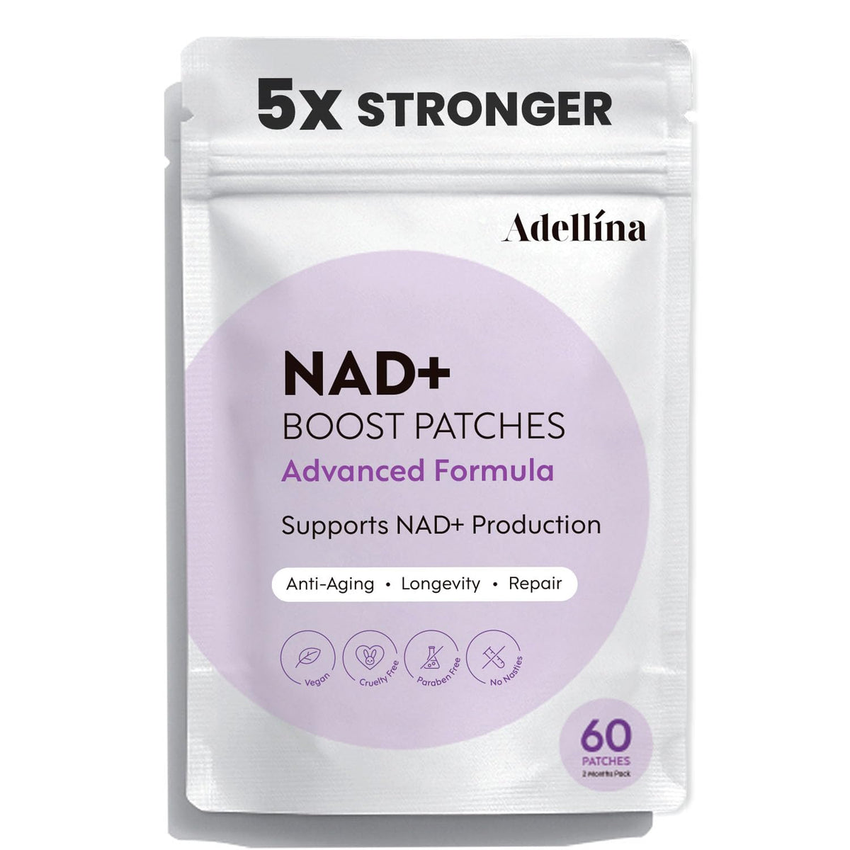 Patches Adellina NAD+ pour femmes, paquet de 60 unités