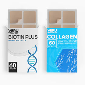 Patches adhésifs Veru Wellness sur une surface propre