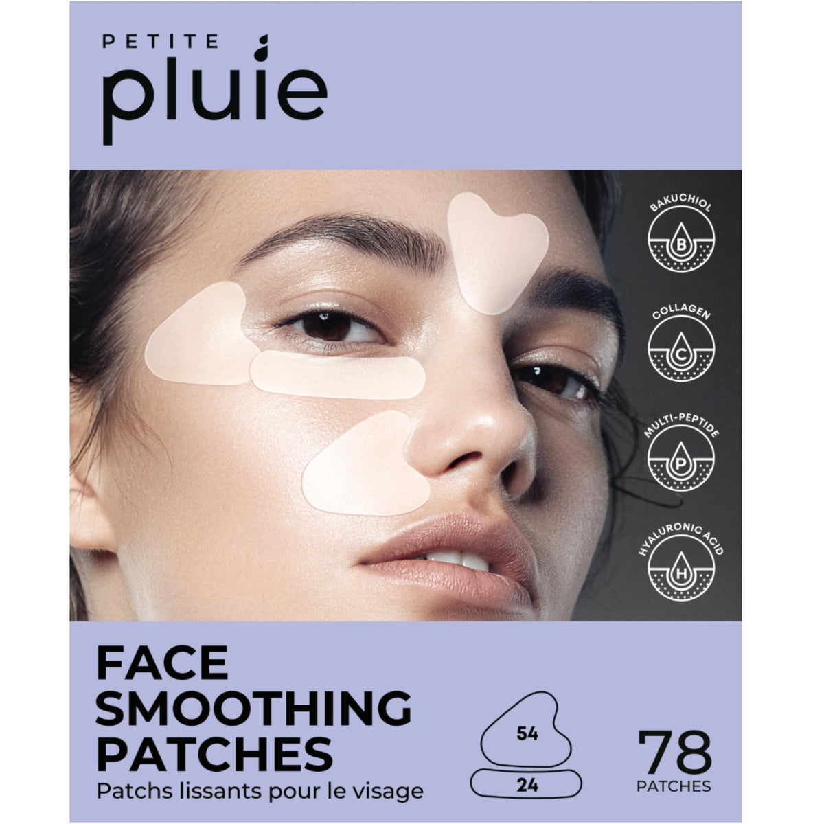 Patches anti-rides PETITE PLUIE 78 unités vue de face