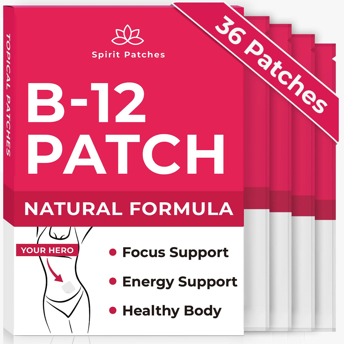 Patches B12 Spirit Patches vue avant avec emballage