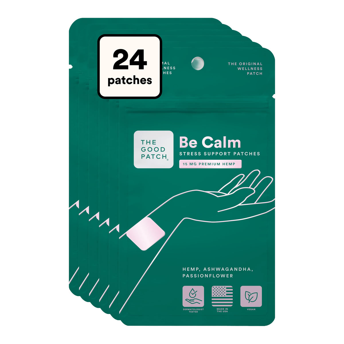 Patches Be Calm au chanvre de The Good Patch, présentation avant
