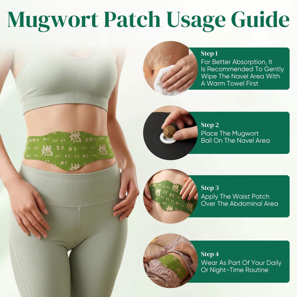 Patches corporels herbaux HONGYUNDA patch sur une surface