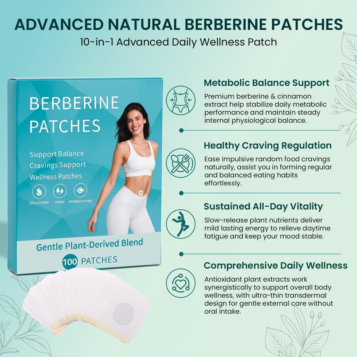 Patches de Berbérine Akouzb avec ingrédients naturels