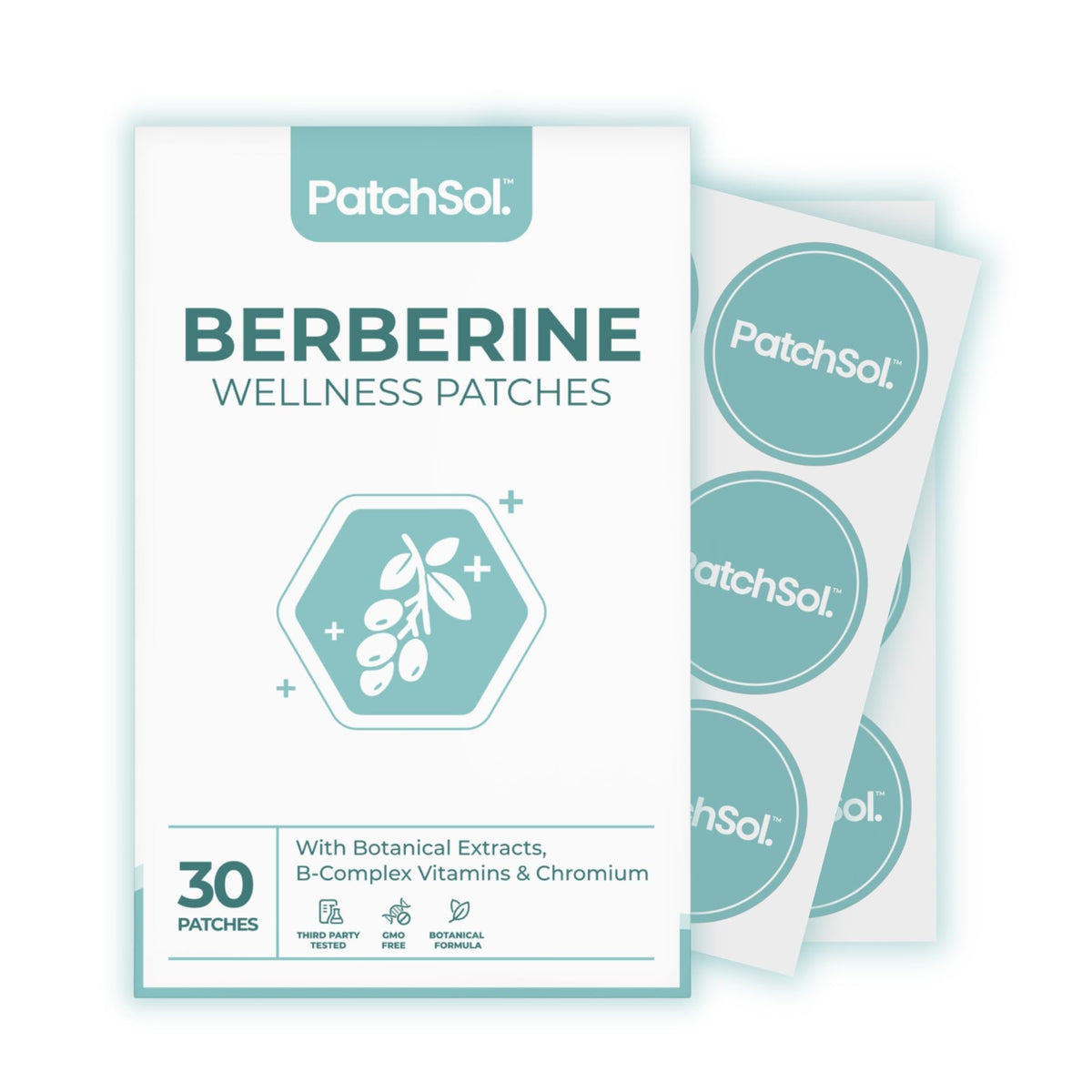 Patches de Berbérine PatchSol, boîte de 30 unités