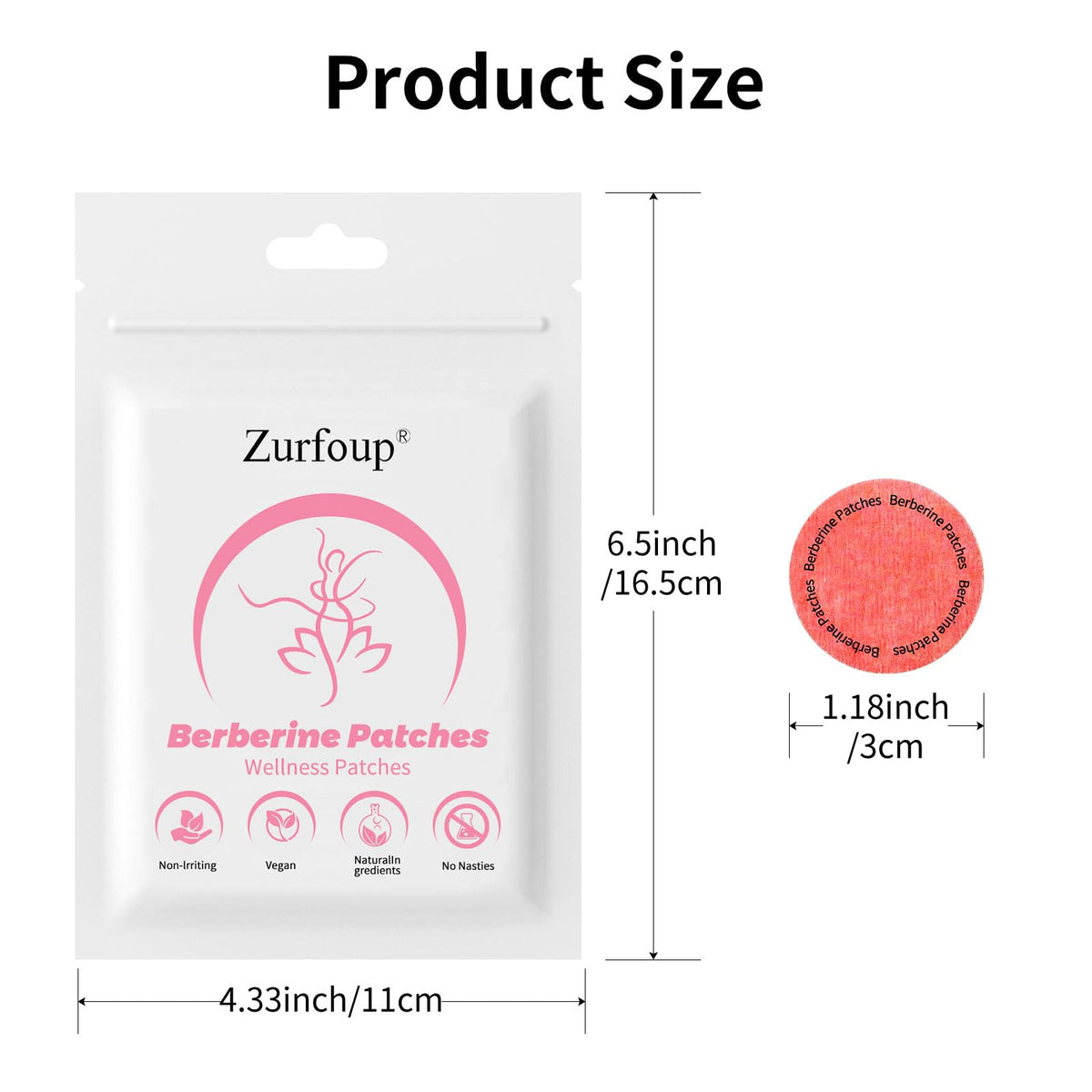 Patches de Berbérine Zurfoup montrant les instructions d'utilisation