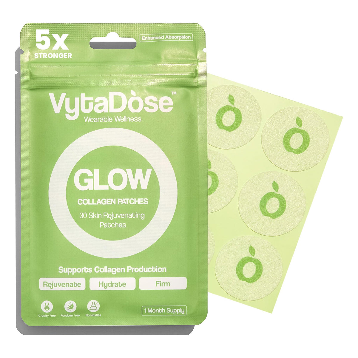Patches de collagène Vytadose Glow Beauté en boîte