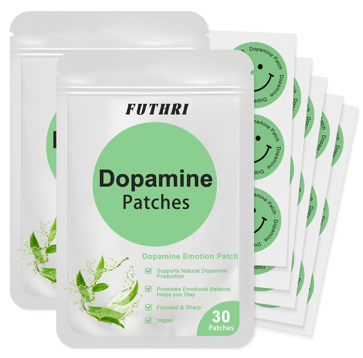 Patches de dopamine FUTHRI, paquet de 60 unités, vue de face