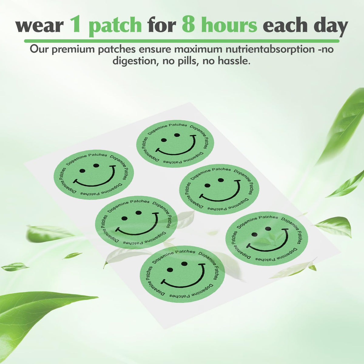 Patches de dopamine FUTHRI, vue de côté