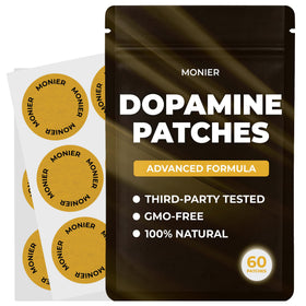 Patches de dopamine MONIER sur fond blanc, vue de face