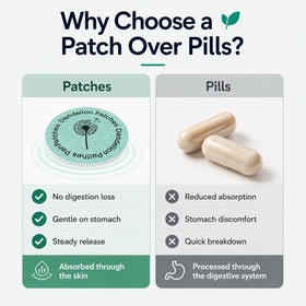 Patches de racine de pissenlit, application sur la peau