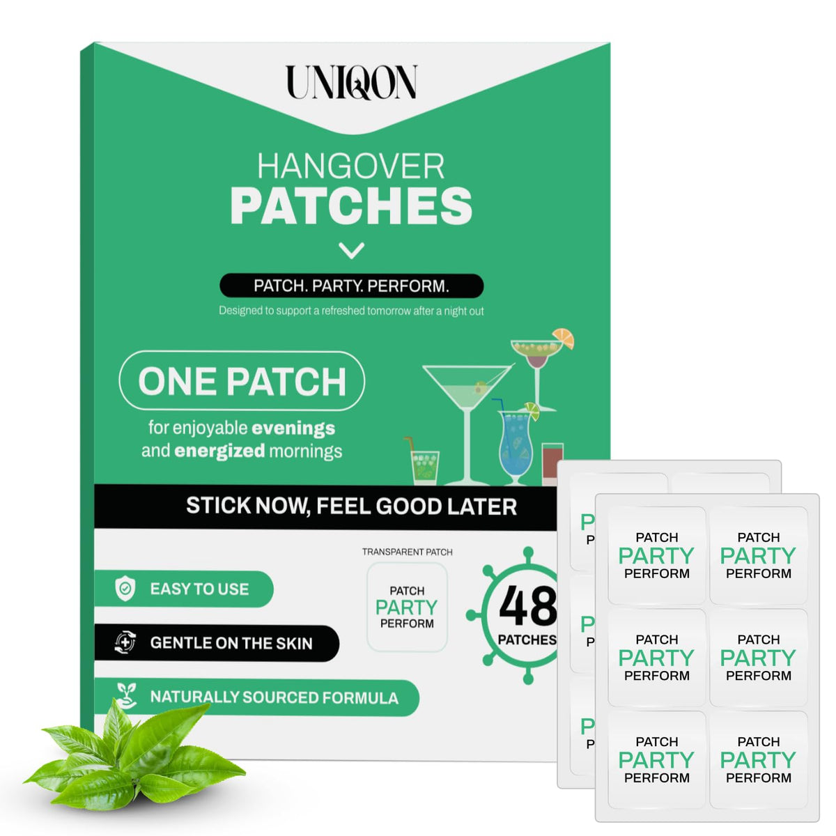 Patches de récupération Uniqon pack de 48 avec design discret