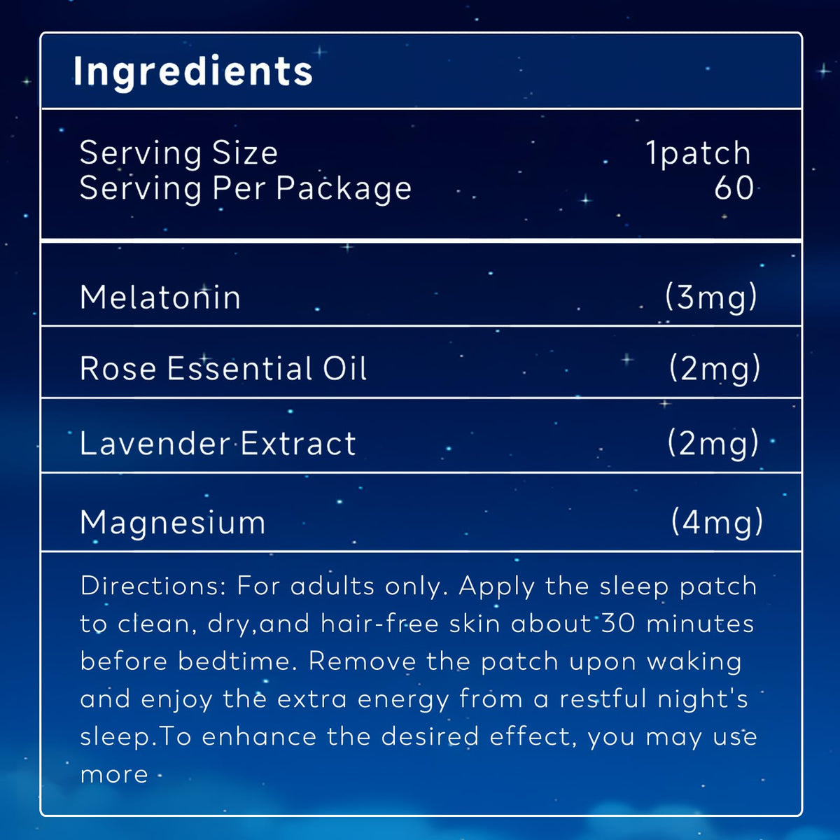 Patches de sommeil BULPOL - emballage et contenu
