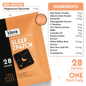 Patches de sommeil Klova en détail, vue avant